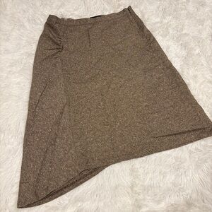 Banana Republic Womens brown Ruched wool Asymmetrical Skirt Lined Size 6